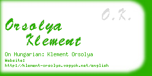 orsolya klement business card